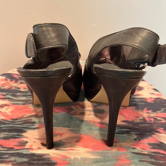 Like New Nine West Open Toe Wrapped Heels - Picture 3 of 4